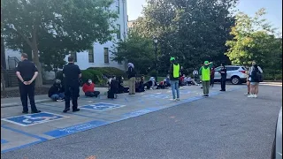 Anti-war demonstration set up on campus of UGA