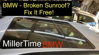 BMW SunRoof Stuck, Free Fix!