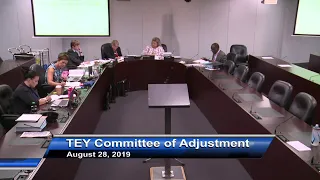 C of A TEY District - Public Hearing August 28, 2019 Panel A (PM)