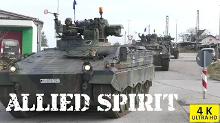 Kompanie Schützenpanzer Marder verlässt Bahnhof Parsberg Richtung Hohenfels CMTC NATO Allied Spirit