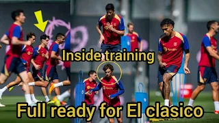 💯%Inside last training| Barcelona squad fully set for El clasico🔥🔥🔥🔥