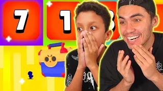 ABRI CAIXAS COM UMA CRIANÇA INICIANTE E...INCRÍVEL BRAWL STARS!!