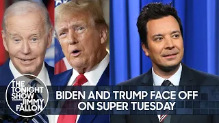 Biden and Trump Face Off on Super Tuesday, Taylor Swift Urges 282M Followers to Vote | Tonight Show