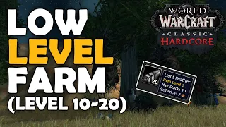 Low Level Gold Farming Spot Hardcore Classic WoW (Level 10-20 Grinding Spot)