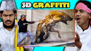 Villagers React To 3D GRAFFITI MURALS THAT WILL BLOW YOUR MIND ! Tribal People React To 3D Graffiti