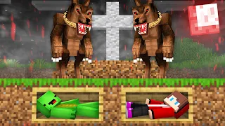 JJ and Mikey Buried Alive by Werewolfs in BLOOD RAIN in Minecraft! - Maizen