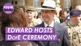 Cheery Prince Edward Celebrates DofE Award Winners at Buckingham Palace