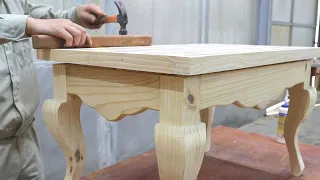 Perfect Old Wood Recycling Project Unbelievably // Make 3d Art Table With Curved And Rustic Design