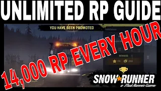 snowrunner unlimited xp/ unlimited rank guide 700rp every 5 mins