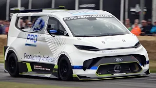 CRAZY 2000HP Ford Transit Electric SuperVan 4 HILLCLIMB - Goodwood Festival of Speed 2022