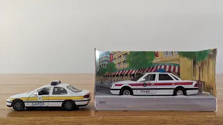 Irish model collection Garda & Corgi Rover 800 Strathclyde Police car similarities/ differences