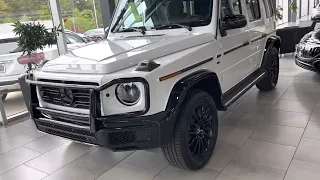 2023 Mercedes Benz G550 in polar white and black rims! Wow!