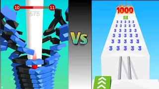 Stack ball Vs Number Master gameplay