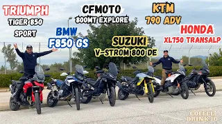 KTM 790 ADV  HONDA XL750 Transalp  SUZUKI Vstrom 800  BMW F850 GS  CFmoto 800MT  TRIUMPH TIGER 850