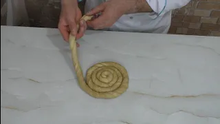 TEL TEL PASTANE USULU TAHİNLİ ÇÖREK YAPIMI (Tahinli Çörek Tarifi)