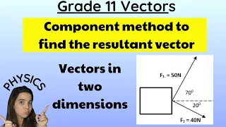 Grade 11 Vectors in 2D Finding the resultant using the component method