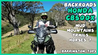 Honda CB500X Motorcycle | Wet Muddy Mountain Trails Ride