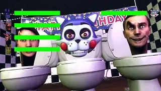 [SFM FNaF] Skibidi Toilets VS Five Nights at Freddy's WITH Healthbars