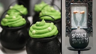 HALLOWEEN PARTY IDEAS - Cauldron Cupcakes, Candy Apples, Chalkboard Pumpkins & MORE | Sweet Styling