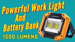 1500 Lumens Rechargeable LED Work Light Battery Bank Better Than Harbor Freight Braun Work Light
