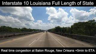 Interstate 10 Louisiana Full Length Real Time TX to MS line UHD