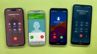 MADNESS Incoming Call Samsung Galaxy S4 Vs Honor 7A & Outgoing Call iPhone 14Pro Vs Neffos X20 Pro