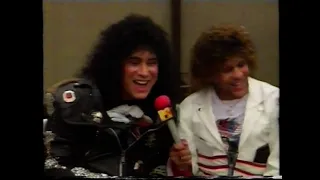 KISS - Paul Stanley & Gene Simmons on MTV Europe from Donington - 1988