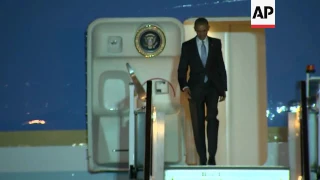 President Obama arrives in UK