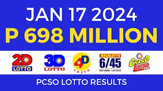 Lotto Result January 17 2024 9pm PCSO