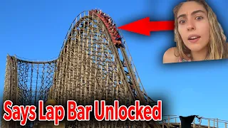 Tik Toker Claims Roller Coaster Restraint Failed - Theme Park Nonsense