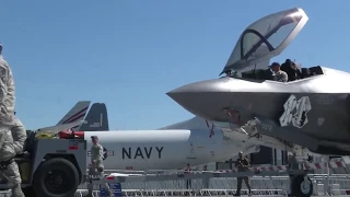 F-35 in its first public aerobatic demonstration At Paris Air Show
