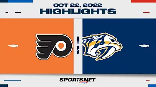 NHL Highlights | Flyers vs. Predators - October 22, 2022