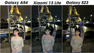 Samsung Galaxy A54 vs Xiaomi 13 Lite vs Samsung Galaxy S23 Camera Test