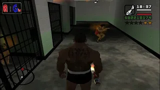 GTA San Andreas - CJ attacks the police headquarters and fights them with fire bottles