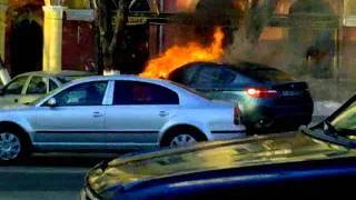 Караганда BMW X6 сгорел, пожар.mp4