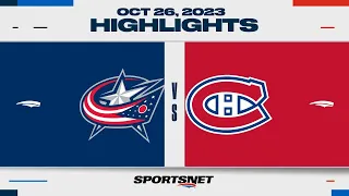 NHL Highlights | Blue Jackets vs. Canadiens - October 26, 2023