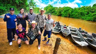 LEVEI TODOS MEUS AMIGOS PRA PESCAR NO PANTANAL *pegamos muito peixe*