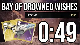 Legend Bay of Drowned Wishes Speedrun in 0:49 - Destiny 2 Season of the Risen