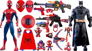 Spider-man Batman Toys Collection Unboxing Review- Cloak, Robots,Mask, gloves,pistol, Shield, Laser