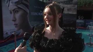 Young Woman And The Sea: Olive Abercrombie Red Carpet interview | ScreenSlam