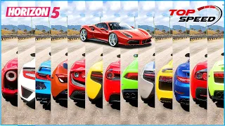 Top 29 Fastest Supercars - Forza Horizon 5 Acceleration & Top Speed Challenge (All Upgrade)