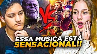 REACT EM CASAL - Vingadores VS. Thanos | Duelo de Titãs (ESPECIAL VINGADORES: GUERRA INFINITA)