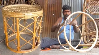 How to Make Cane CHAIRS - Eco Woodies Cane Lawn Chair making / Small Scale IndustrY Ideas