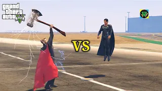 superman vs thor gta 5 full fight #gta5#gtav#superman#thor#supermanvsthor#thorvs#supermanvs