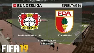 ⚽ FIFA 19 Bundesliga Bayer 04 Leverkusen : FC Augsburg 🏆 Gameplay Deutsch Livestream