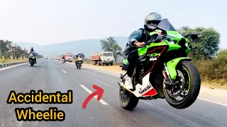 Zx10r Accidental Wheelie 😱 Drag Races