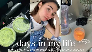 chill & realistic days in my life | spring cleaning, a calm evening and trying to be productive