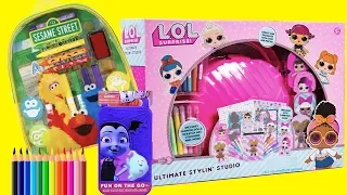 Coloring Activities for Children with Vampirina Sesame Street & More | Toys and Dolls Fun for Kids