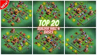 Best Builder Hall 4 Base Link 2023 | Coc BH4 Trophy Base Layout - Clash Of Clans