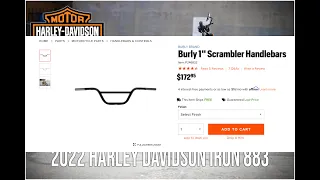 Burly 1” Scrambler Handlebars Unboxing - Iron 883